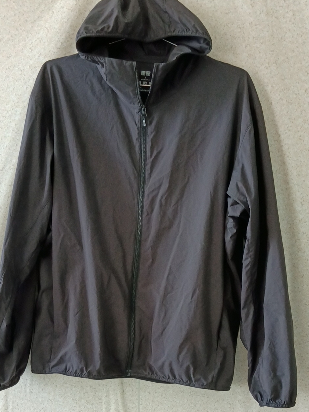 Uniqlo Dark Gray Hooded Windbreaker Jacket
